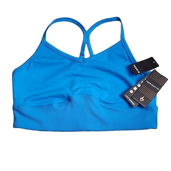 Torrid Active Blithe Blue Light Support Low Impact Wireless Sports Bra, NWT - Picture 1 of 6